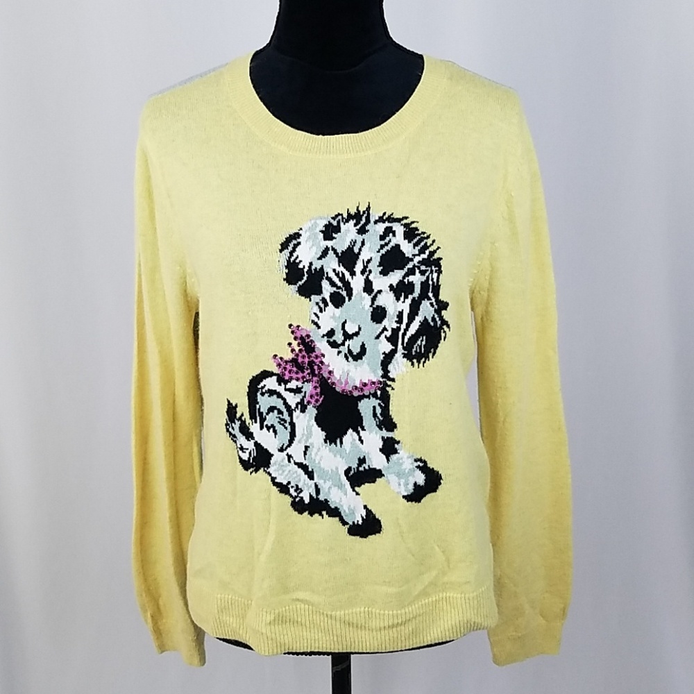 Topshop women 6 knitted dog motif jumper sweater‎ festival whimsical